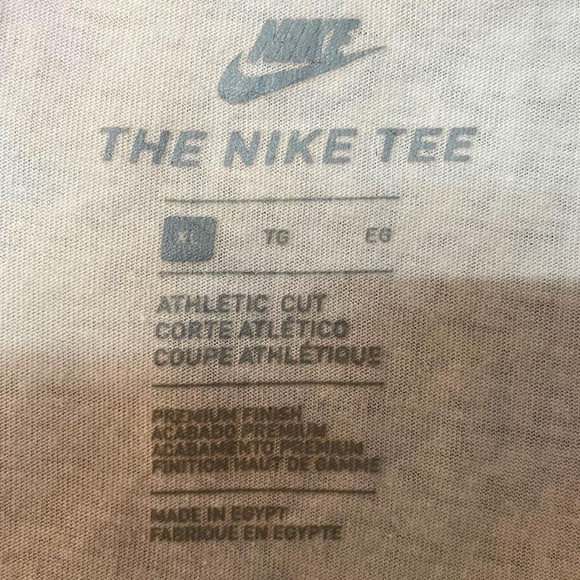 NIKE AUTHENTIC ATHELETIC CUT WHITE CREW NECK T-SHIRT FOR MEN’S & WOMEN’S - Picture 7 of 7
